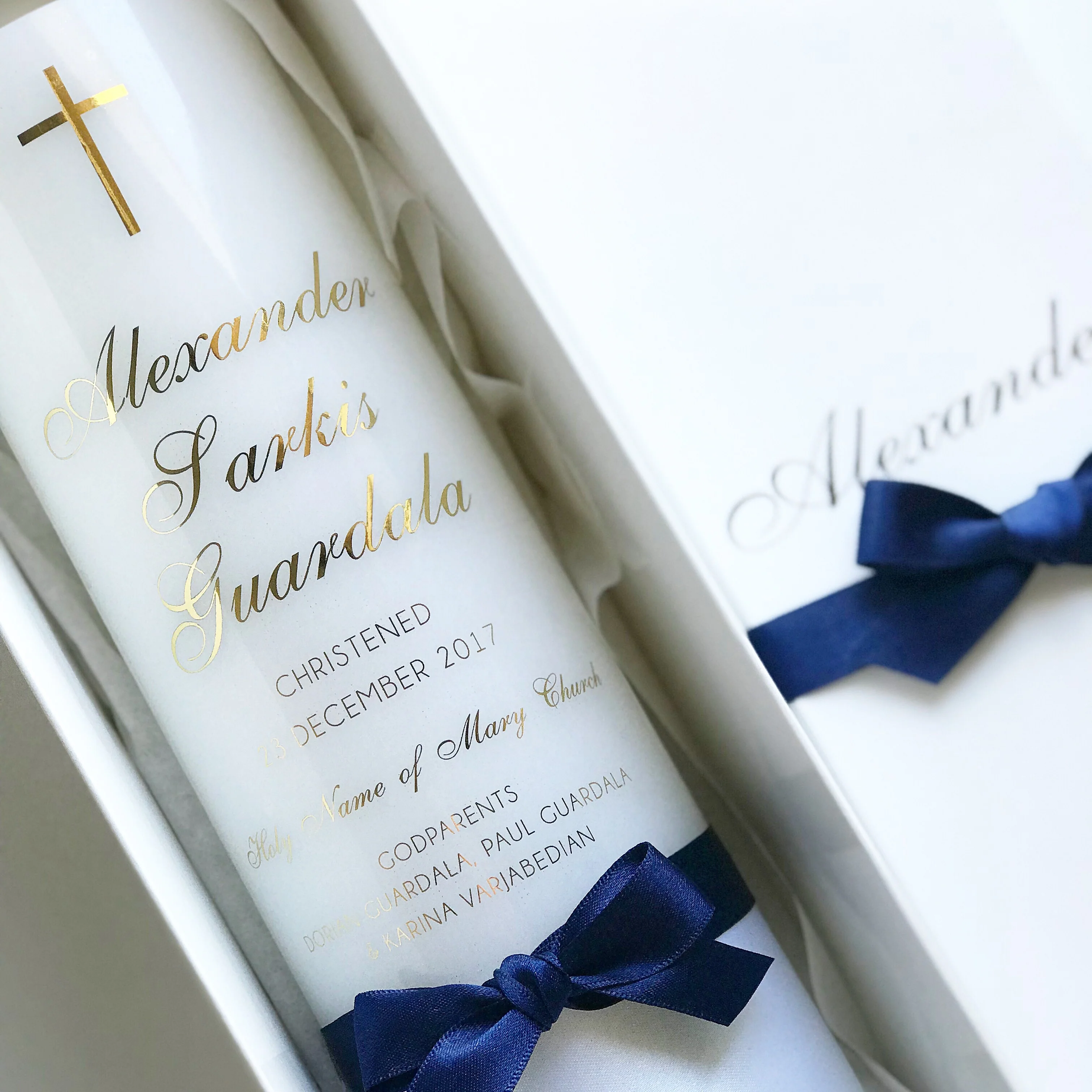 Printed Cross Baptism | Christening Candle - Image 10