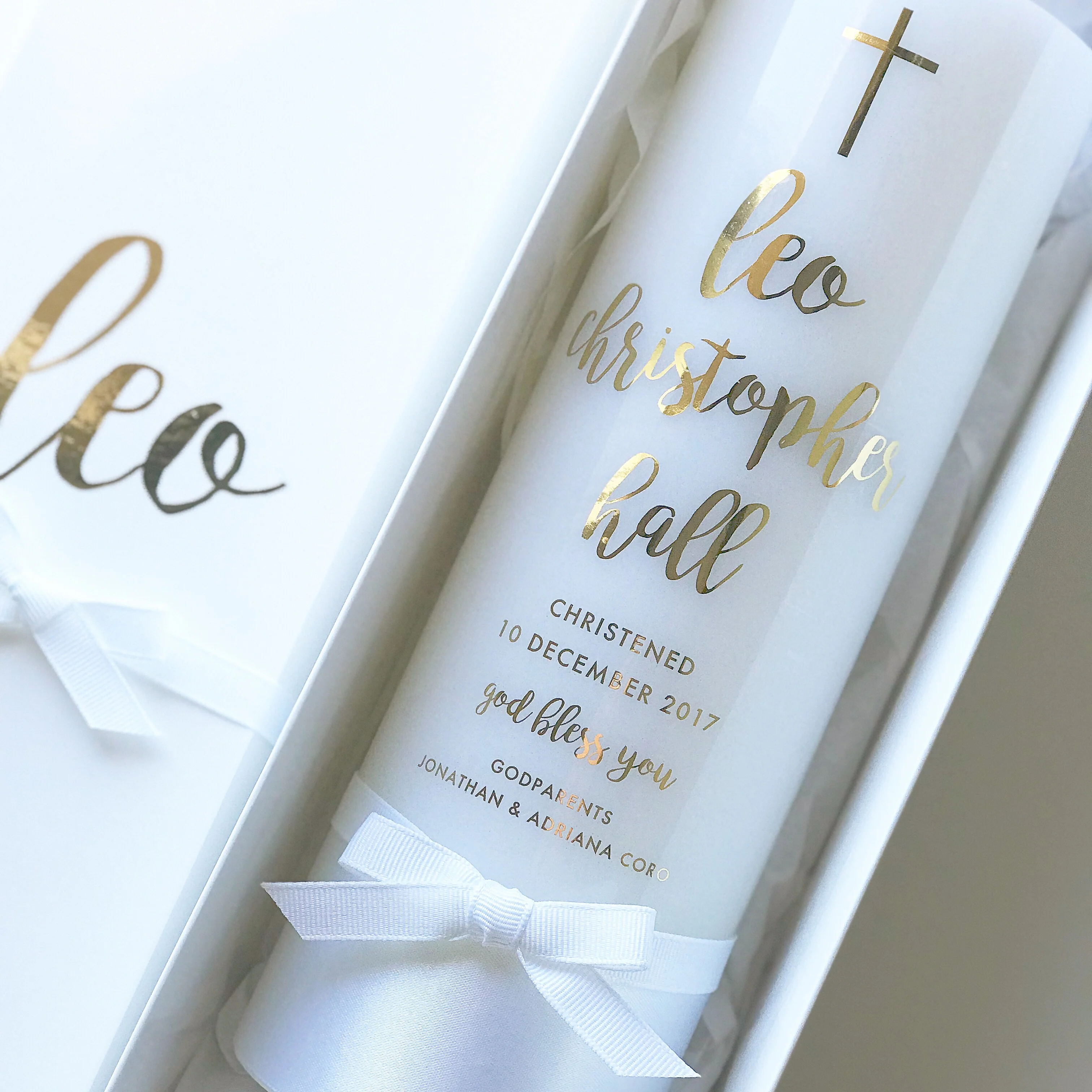 Printed Cross Baptism | Christening Candle - Image 14