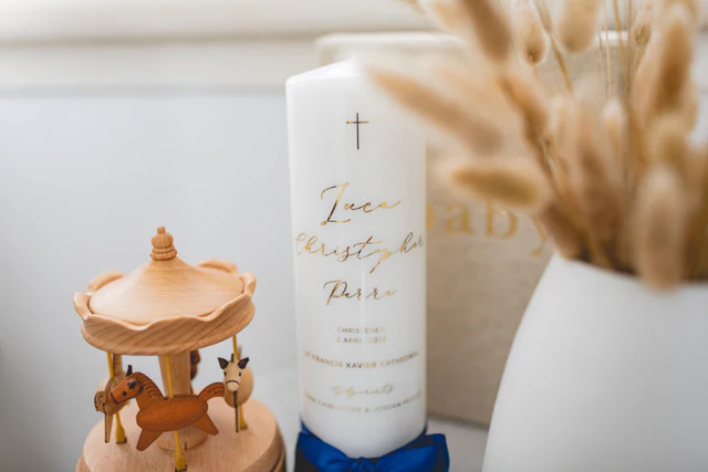 Printed Cross Baptism | Christening Candle - Image 3