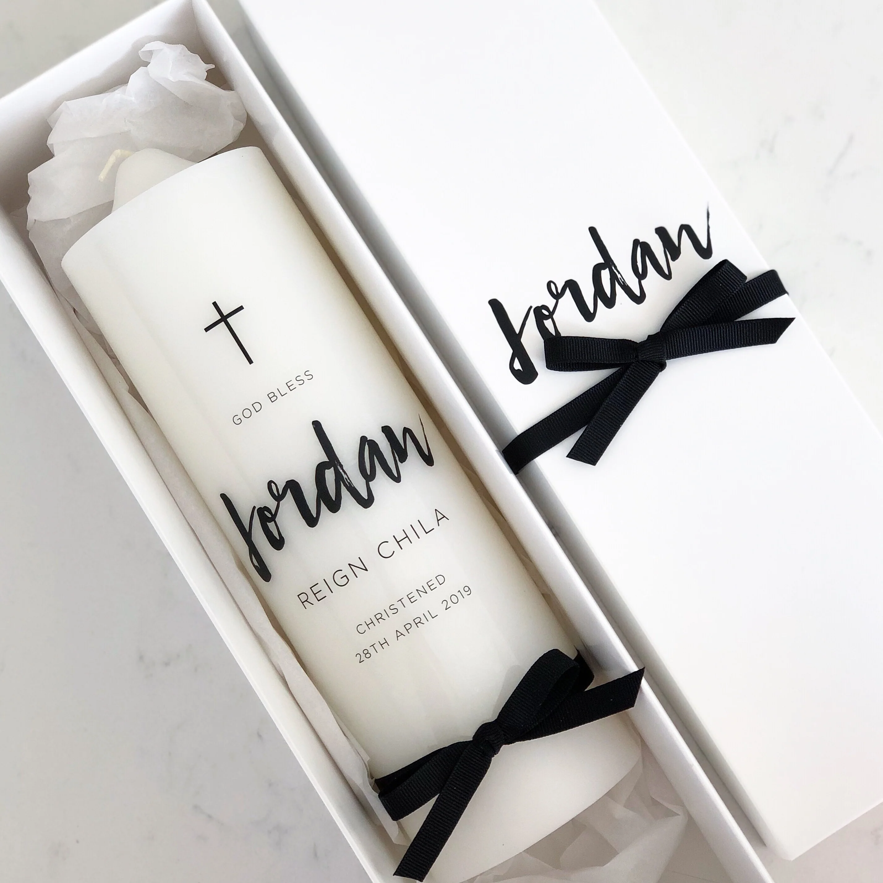 Printed Cross Baptism | Christening Candle - Image 5