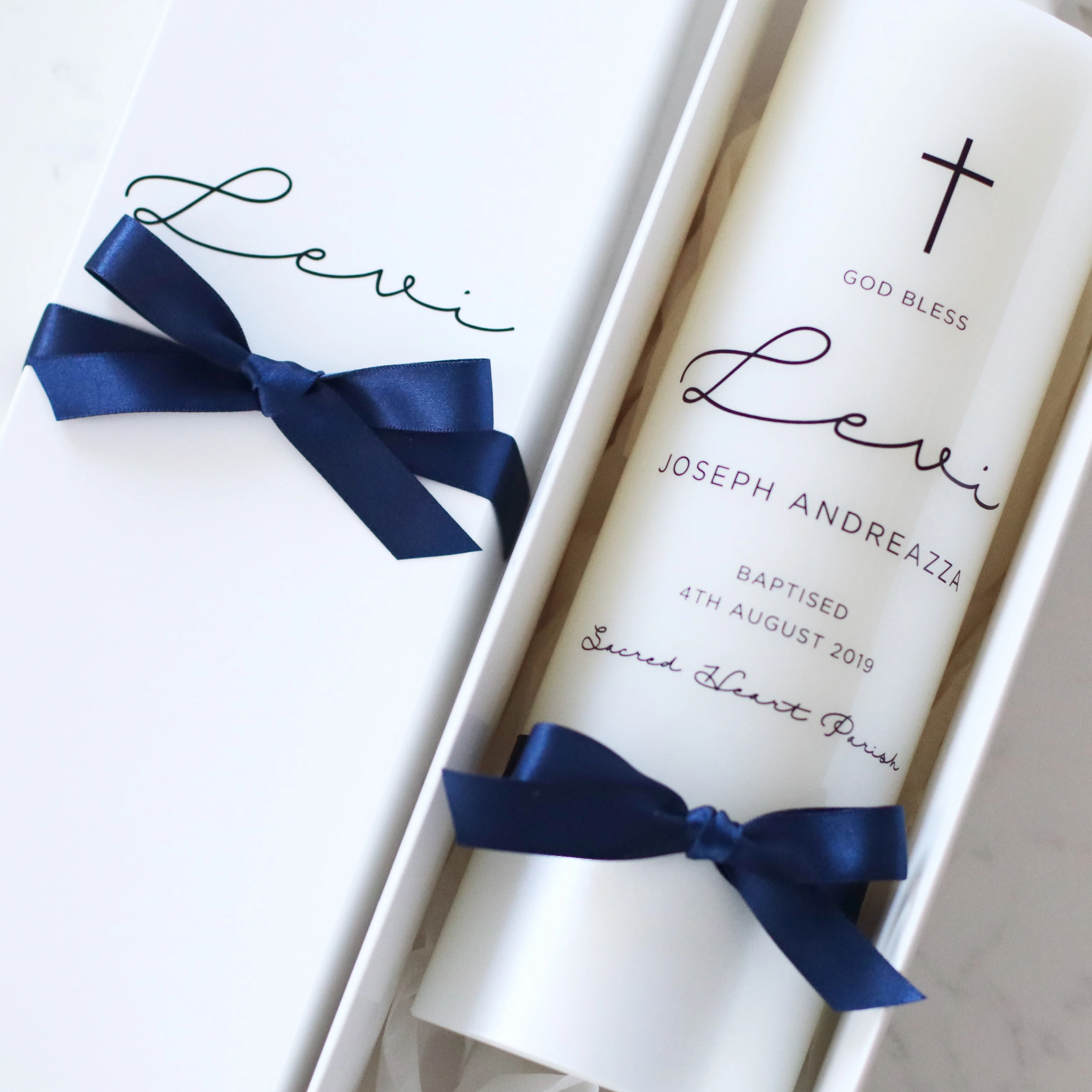 Printed Cross Baptism | Christening Candle - Image 6