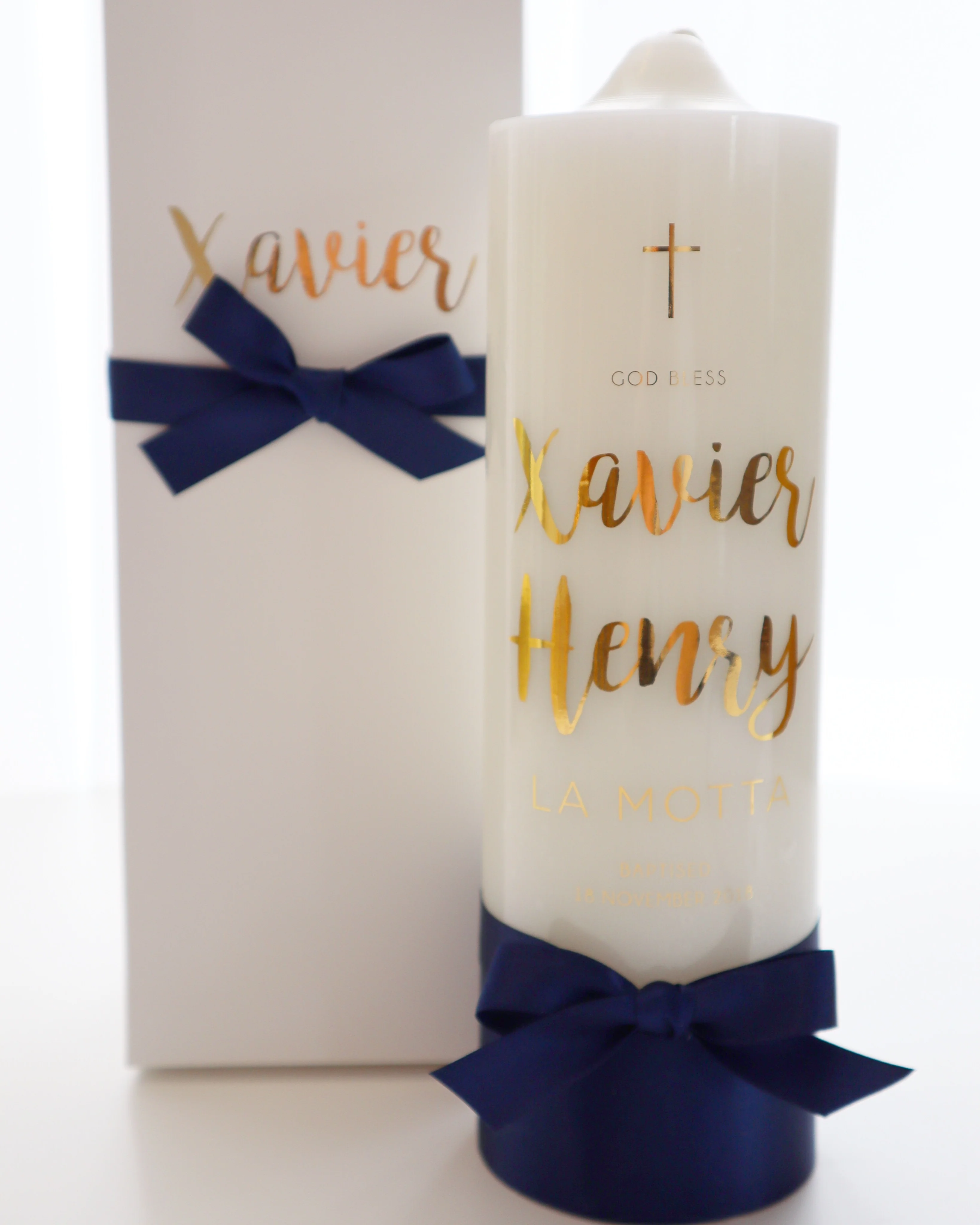 Printed Cross Baptism | Christening Candle - Image 8