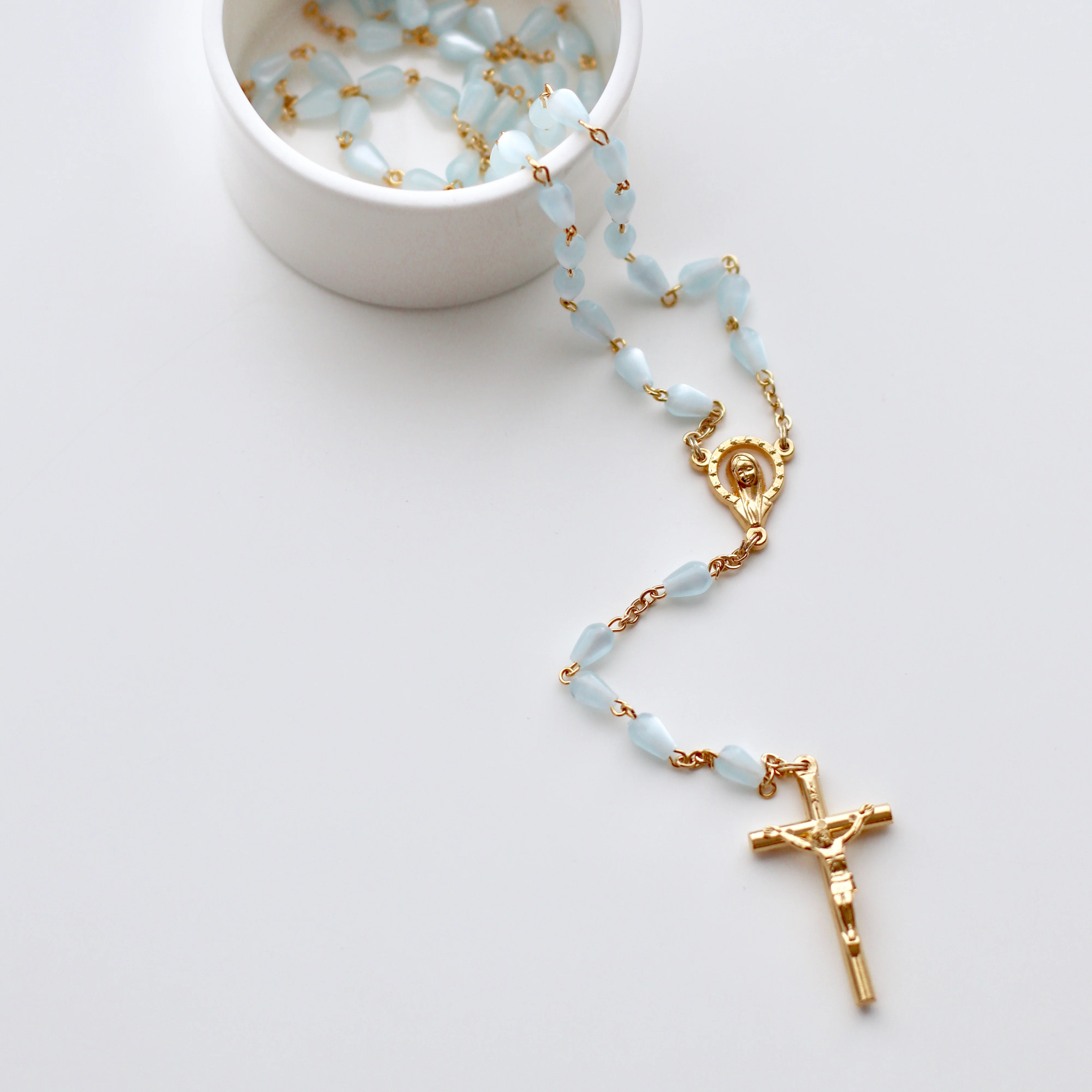 Teardrop Rosary w/ Gold Hardware - Image 4